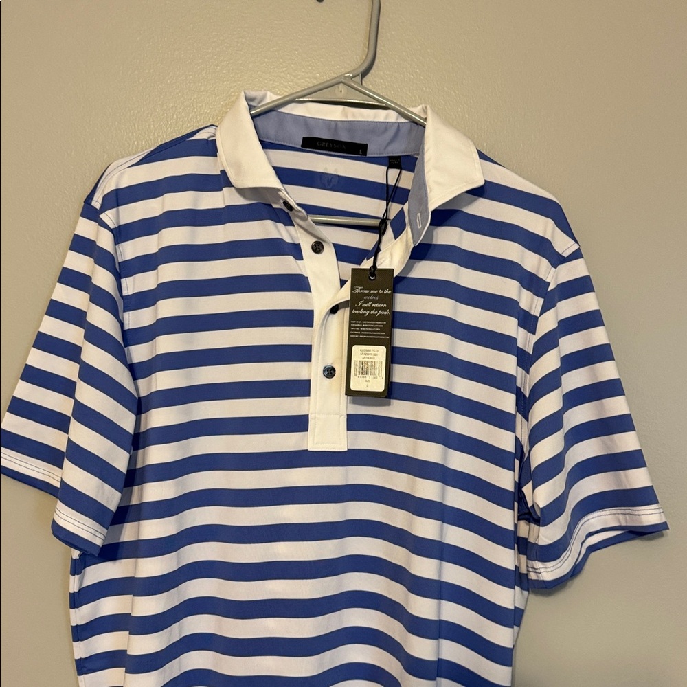 Greyson Classic Blue and White Striped Shirt - Picture 3 of 3